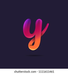 Letter Y gradient multicolour logo icon vector.