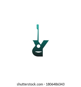 Letter Y Guitar style icon logo design