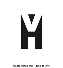 Letter Y and H vector logo.