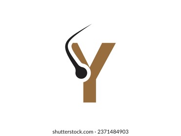 Letter Y Hair Treatment Logo Design Vector Template. Dermatology Logo Design, Hair Care Treatment