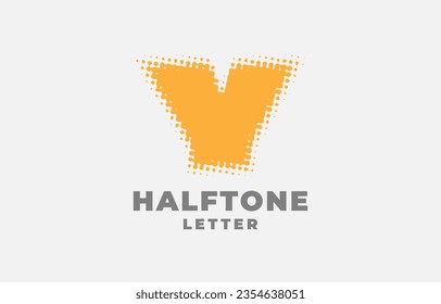 letter Y halftone vector logotype design