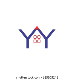 letter y and y with home logo