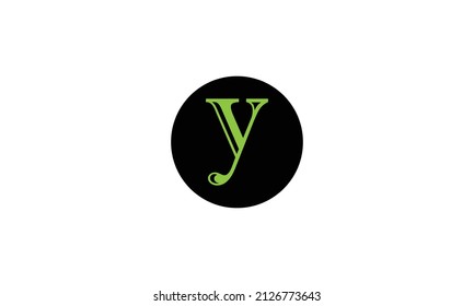 Letter Y icon design with circle outside. Creative modern letters icon, Premium vector illustration.