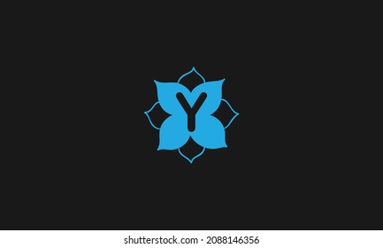 The letter Y icon design inside a flower