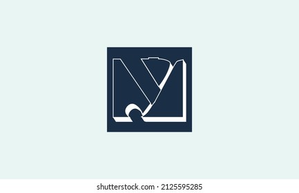 Letter Y icon design with square outside. Creative modern letters icon, Premium vector illustration.