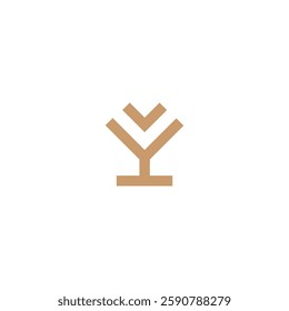 Letter Y icon logo flat vector design