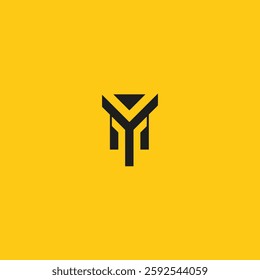 Letter Y icon logo flat vector design