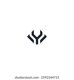 Letter Y icon logo flat vector design