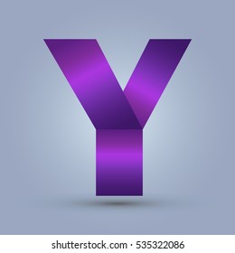 Letter Y icon and logo template.  design and elegant typographic. gradient purple