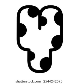 The letter Y ideal for branding or creative projects, the cow pattern, this unique the letter Y versatility