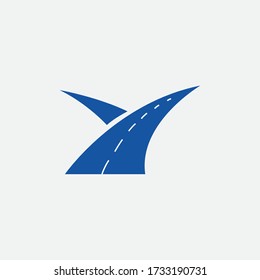 Letter Y Illustration Of A Blue Road Vector Design