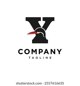 Letter Y Inca Tern Bird Logo Icon Vector