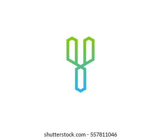 Letter Y Infinity Line Logo Design Element