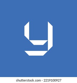 Letter Y Initial Based Vector Logo. Linked Parallelogram Logo. Logo For Company, Construction, Real Estate, Building, And Property.