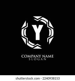LETTER Y INITIAL LOGO, WITH BLACK COLOR