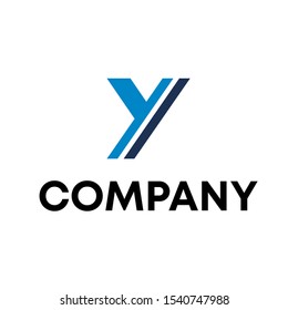 letter Y initial logo design vector shape unique white background