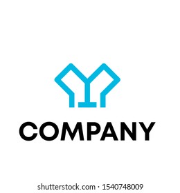 letter Y initial logo design vector shape unique white background