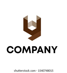 letter Y initial logo design vector shape unique white background