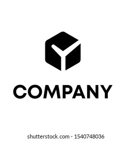 letter Y initial logo design vector shape unique white background