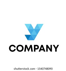 letter Y initial logo design vector shape unique white background