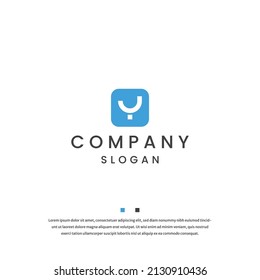 Letter Y initial logo icon design template flat vector