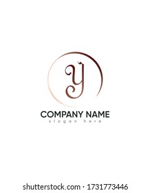 Letter Y initial logo template, Vector logo for business and company identity 