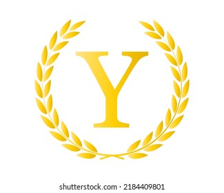 Plantilla de logotipo inicial de marca lujosa para carta Y