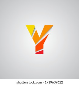 letter Y initial sign logo design vector template