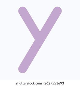 Letter Y Isolated Vector Icon, Flat Style Isolated Vector Icon. 