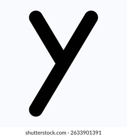 Letter Y Isolated Vector Icon, Solid Style Vector Icon. 