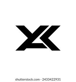 Letter y a k initial simple shape typography font branding monogram logo