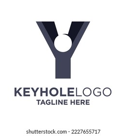Letter Y Keyhole Logo Design Template Inspiration, Vector Illustration.
