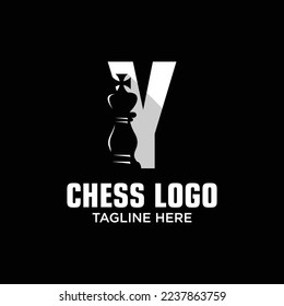 Letter Y King of Chess Logo Design Template Inspiration, Vector Illustration.