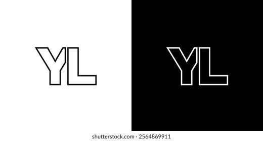 Letter Y and L, YL logo design template. Minimal monogram initial based logotype.