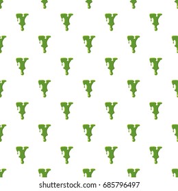 Letter Y from latin alphabet with numbers and symbols made of green slime. Font can be used for Halloween design and other purposes