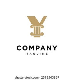 Letter Y Law Logo Icon Vector