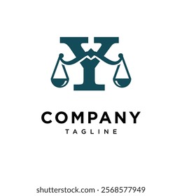 Letter Y Law Scale Logo Icon Vector