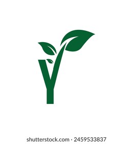 Letter Y Leaf Branch logo icon vector template.eps