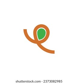 Letter y leaf, geometric symbol simple logo vector