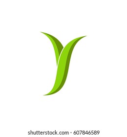 Letter Y With Leaf Logo