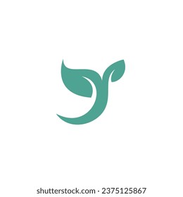 Letter Y Leaf Logo Design. Nature Logo