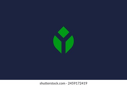 letter y with leaf logo icon design vector design template inspiration