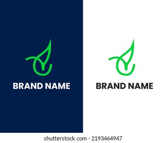 Buchstabe y mit Logo-Design-Vorlage für das Blatt