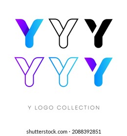 Letter Y Lettermark Logo Multiple Versions	
