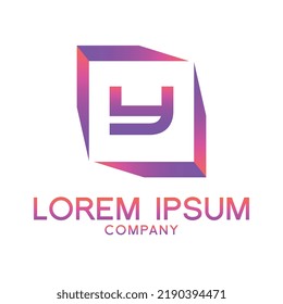 Letter Y line logo design.Creative minimal linear monogram symbol. Universal elegant vector sign design. Premium type of business logo. Graphic alphabet symbol for technology identity