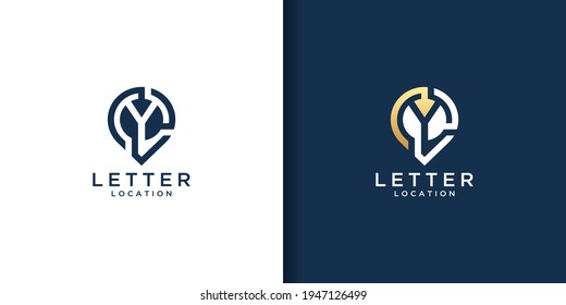 Letter y location logo design. icon inspiration