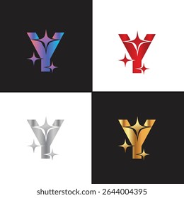 Letter Y logo, Y logo, AI logo set, modern and minimal design, tech-inspired, colorful icons and symbols, suitable for artificial intelligence, innovation, branding, startups, and digital identity.
