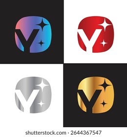 Letter Y logo, Y logo, AI logo set, modern and minimal design, tech-inspired, colorful icons and symbols, suitable for artificial intelligence, innovation, branding, startups, and digital identity.