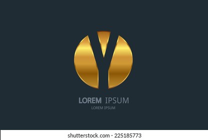 Letter Y logo. Alphabet logotype vector design.