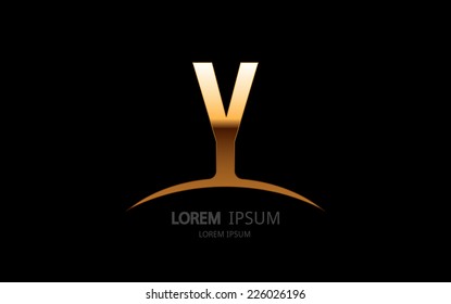 Letter Y logo. Alphabet logotype vector design.